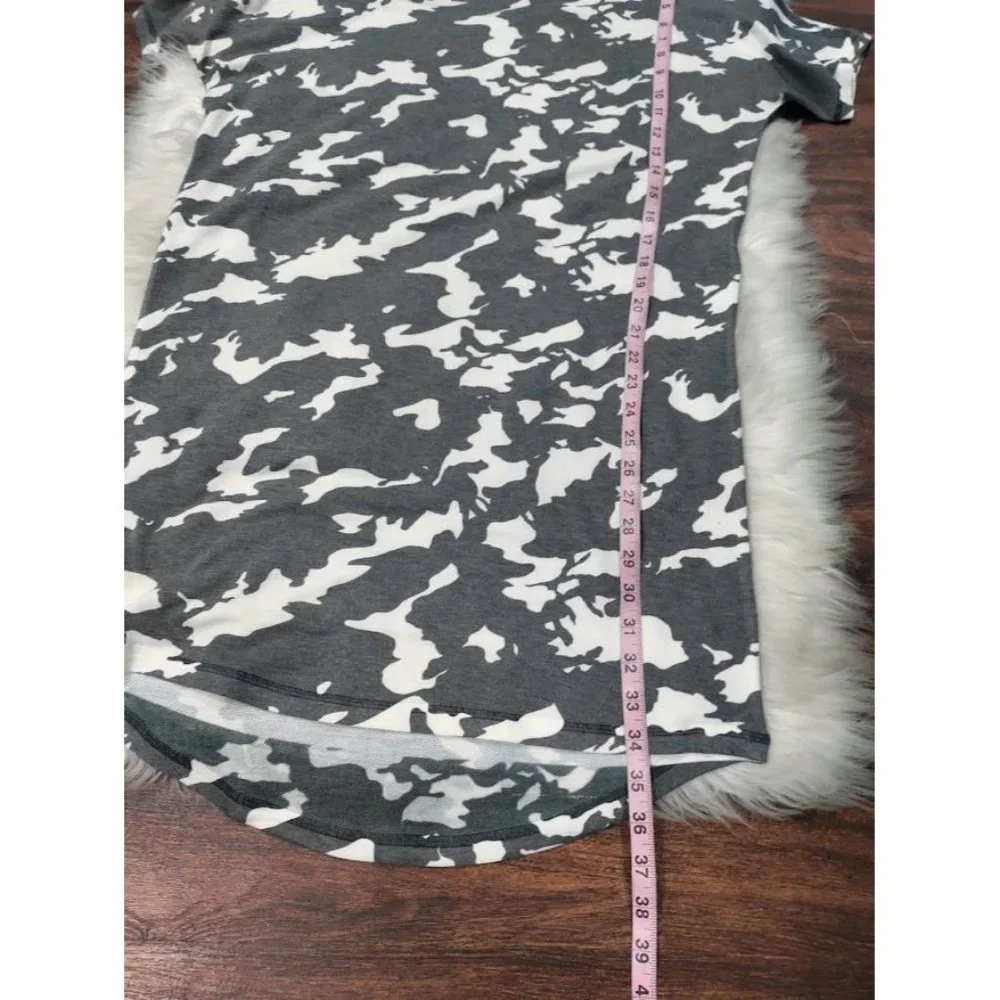 NWT Nally & Millie Short Sleeve Camouflage Print Mini Dress Gray Women's - Picture 6 of 8